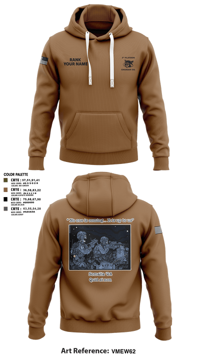 Charger Co. / 2-112th Infantry Battalion 37738588 Hoodie - 39