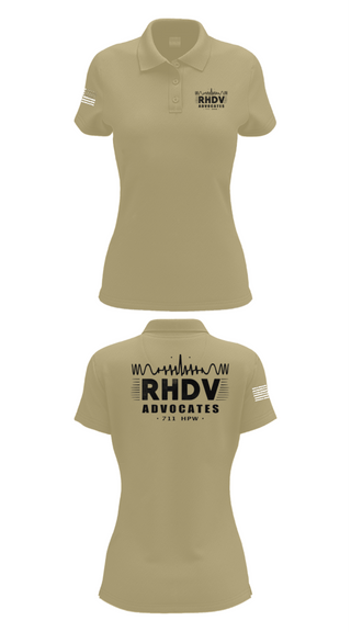 Womens Short Sleeve Performance Polo, 711 HPW/RHDV, Army, Teamtime, Team time, sublimation, custom sports apparel, team uniforms, spirit wear, spiritwear, sports uniforms, custom shirts, team store, custom team store, fundraiser sports, apparel fundraiser
