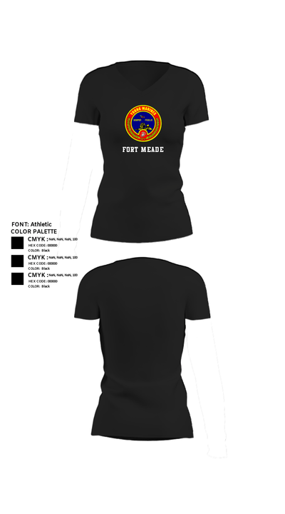 Fort meade 47918041 Women's Short Sleeve V-neck Shirt - 24