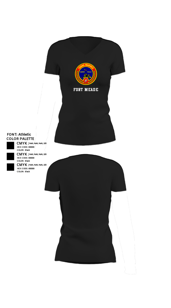 Women's Short Sleeve Vneck Shirt, Fort meade, Marines, Teamtime, Team time, sublimation, custom sports apparel, team uniforms, spirit wear, spiritwear, sports uniforms, custom shirts, team store, custom team store, fundraiser sports, apparel fundraiser