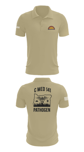 Short Sleeve Performance Polo, C Med, National Guard, Teamtime, Team time, sublimation, custom sports apparel, team uniforms, spirit wear, spiritwear, sports uniforms, custom shirts, team store, custom team store, fundraiser sports, apparel fundraiser