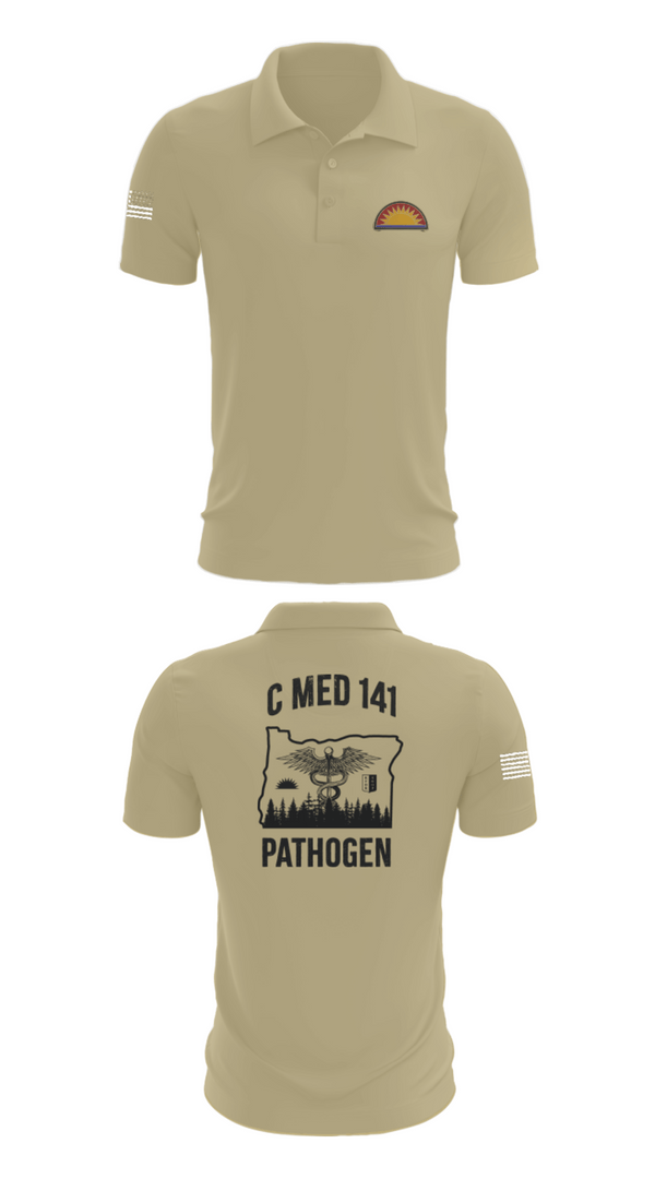 Short Sleeve Performance Polo, C Med, National Guard, Teamtime, Team time, sublimation, custom sports apparel, team uniforms, spirit wear, spiritwear, sports uniforms, custom shirts, team store, custom team store, fundraiser sports, apparel fundraiser