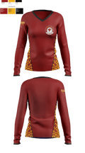 Falcons Girls Flag Football 76046302 Women's Long Sleeve V-neck Shirt - 1