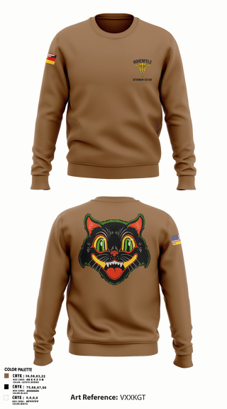 Crew Neck Sweatshirt, Hohenfels VTFHohenfels Veterinary Section, Army, Teamtime, Team time, sublimation, custom sports apparel, team uniforms, spirit wear, spiritwear, sports uniforms, custom shirts, team store, custom team store, fundraiser sports, apparel fundraiser