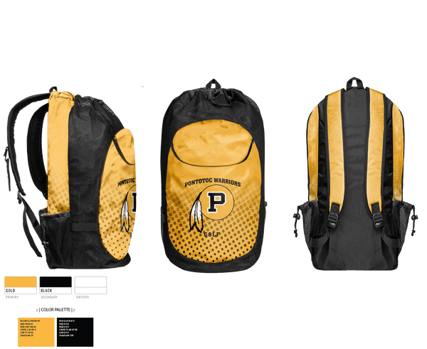 Gear Bag, Pontotoc High School Golf, Golf, Teamtime, Team time, sublimation, custom sports apparel, team uniforms, spirit wear, spiritwear, sports uniforms, custom shirts, team store, custom team store, fundraiser sports, apparel fundraiser