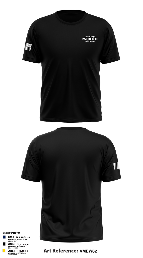 Old School Cotton Feel Shirt, Guam High NJROTC Drill Team, , Teamtime, Team time, sublimation, custom sports apparel, team uniforms, spirit wear, spiritwear, sports uniforms, custom shirts, team store, custom team store, fundraiser sports, apparel fundraiser