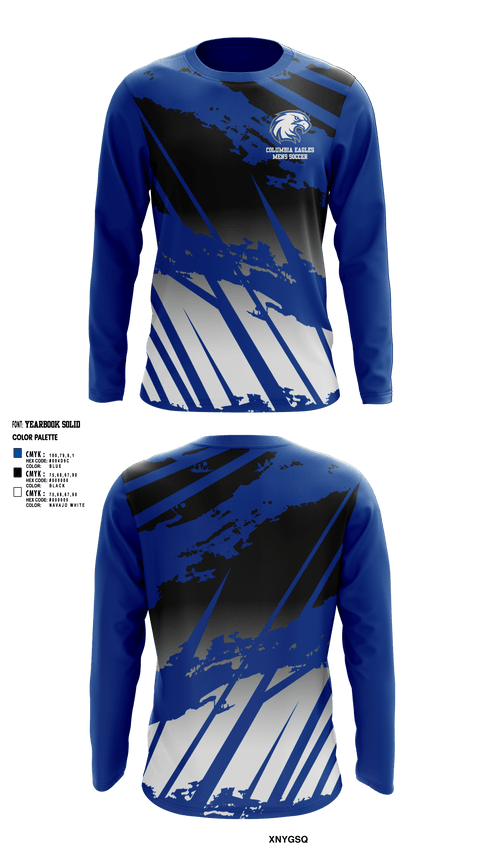 Long Sleeve Performance Shirt, Columbia Eagles, Men's Soccer, Teamtime, Team time, sublimation, custom sports apparel, team uniforms, spirit wear, spiritwear, sports uniforms, custom shirts, team store, custom team store, fundraiser sports, apparel fundraiser