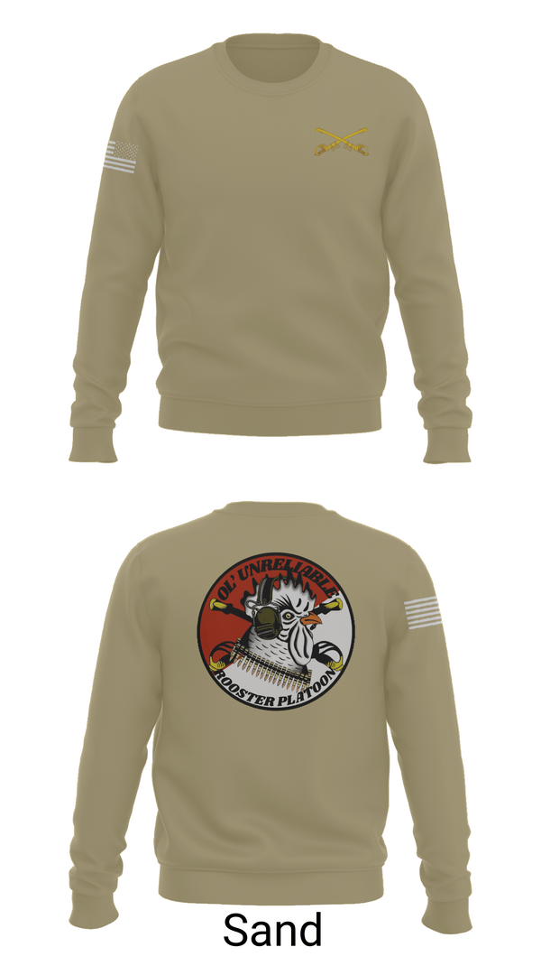 Crew Neck Sweatshirt, , Army, Teamtime, Team time, sublimation, custom sports apparel, team uniforms, spirit wear, spiritwear, sports uniforms, custom shirts, team store, custom team store, fundraiser sports, apparel fundraiser
