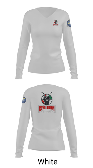 Women's Long Sleeve Vneck Shirt, Reaves Revolution, Men's Basketball, Teamtime, Team time, sublimation, custom sports apparel, team uniforms, spirit wear, spiritwear, sports uniforms, custom shirts, team store, custom team store, fundraiser sports, apparel fundraiser