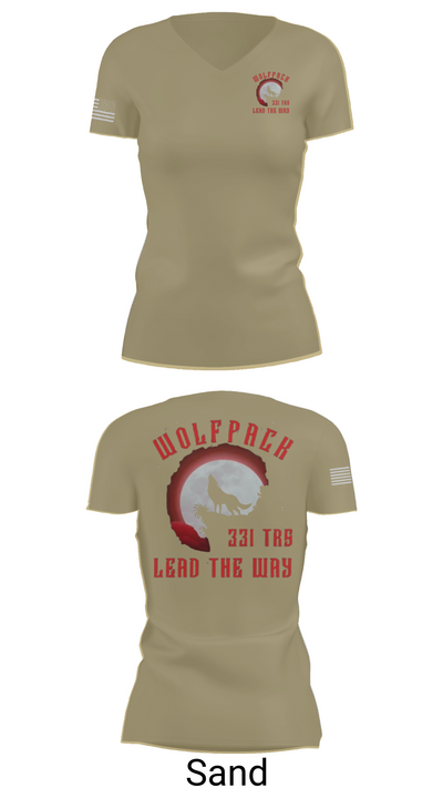 331 TRS / FLT 154 WOLFPACK 75262694 Women's Short Sleeve V-neck Shirt - 88