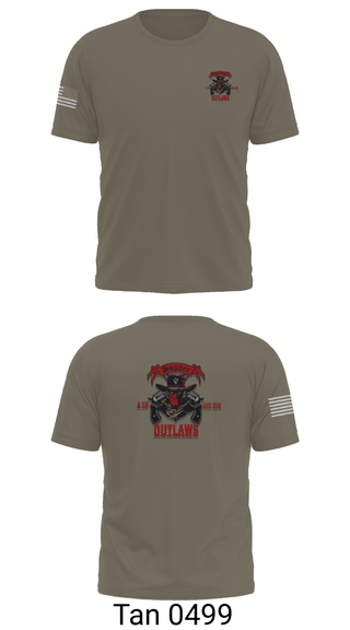 Old School Cotton Feel Shirt, 1st Cav 3rd BEB ACO “Outlaw”, , Teamtime, Team time, sublimation, custom sports apparel, team uniforms, spirit wear, spiritwear, sports uniforms, custom shirts, team store, custom team store, fundraiser sports, apparel fundraiser