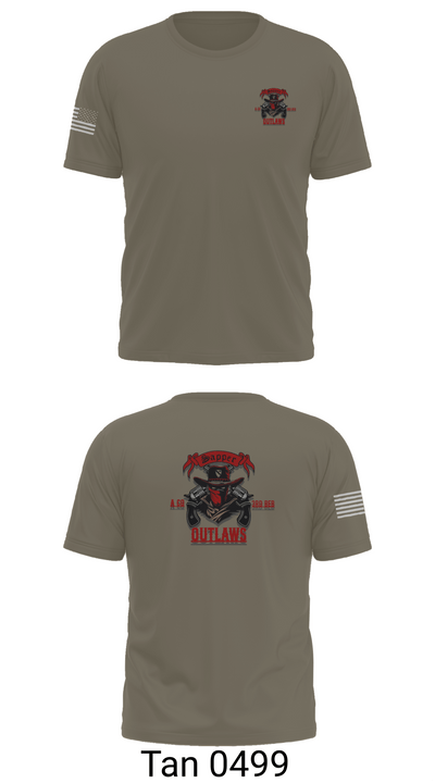 1st Cav 3rd BEB ACO “Outlaw” 26050873 Old School Cotton Feel Shirt - 70