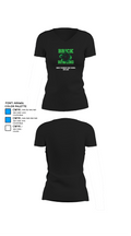 Brick Township High School Bowling 91712192 Women's Short Sleeve V-neck Shirt - 37