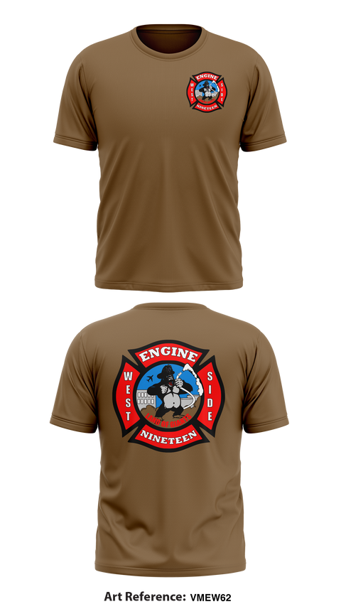 Short Sleeve Performance Shirt, Station 19, Fire Department, Teamtime, Team time, sublimation, custom sports apparel, team uniforms, spirit wear, spiritwear, sports uniforms, custom shirts, team store, custom team store, fundraiser sports, apparel fundraiser
