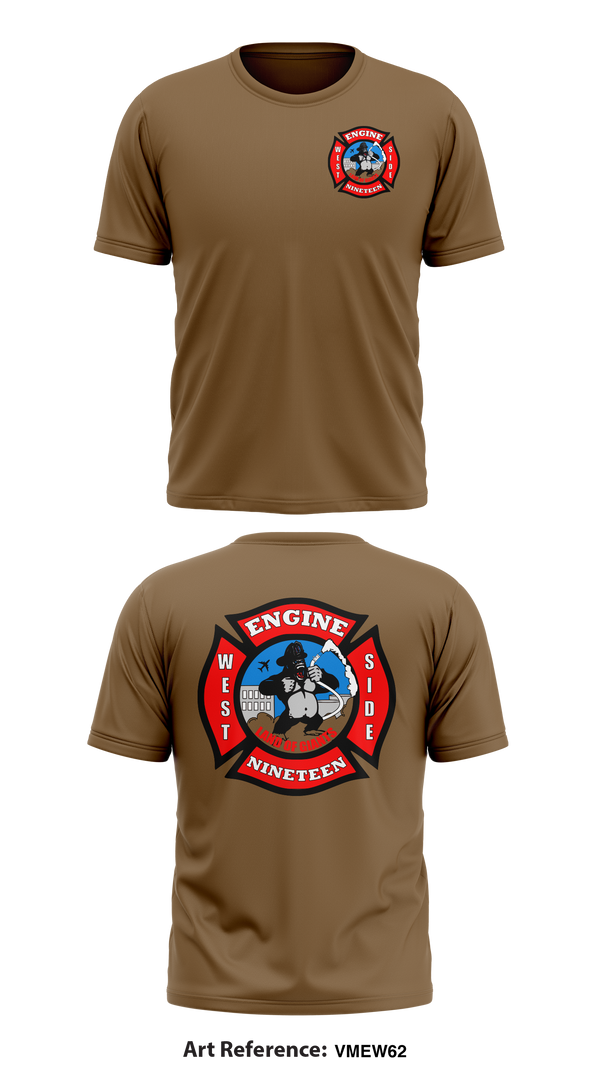Short Sleeve Performance Shirt, Station 19, Fire Department, Teamtime, Team time, sublimation, custom sports apparel, team uniforms, spirit wear, spiritwear, sports uniforms, custom shirts, team store, custom team store, fundraiser sports, apparel fundraiser