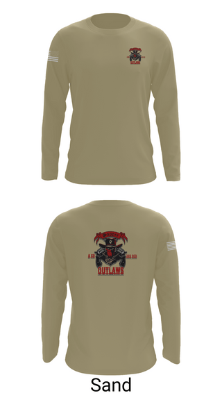 Long Sleeve Performance Shirt, 1st Cav 3rd BEB ACO “Outlaw”, , Teamtime, Team time, sublimation, custom sports apparel, team uniforms, spirit wear, spiritwear, sports uniforms, custom shirts, team store, custom team store, fundraiser sports, apparel fundraiser