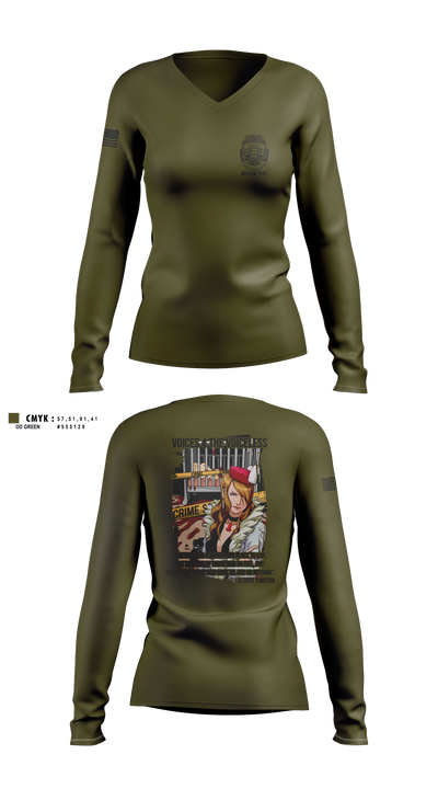 undefined Women's Long Sleeve V-neck Shirt - 5