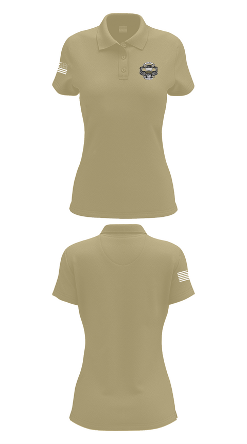 Womens Short Sleeve Performance Polo, Echo company 2nd battalion 258th infantry regiment, Army, Teamtime, Team time, sublimation, custom sports apparel, team uniforms, spirit wear, spiritwear, sports uniforms, custom shirts, team store, custom team store, fundraiser sports, apparel fundraiser