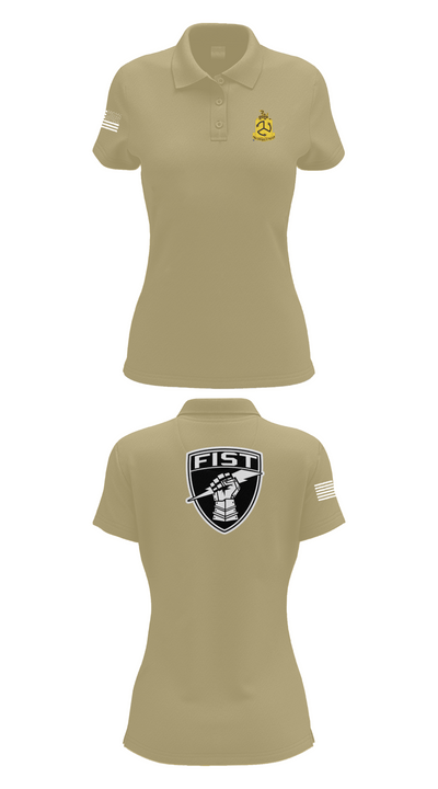 1-200 Infantry 56519387 Women's Short Sleeve Performance Polo  - 90