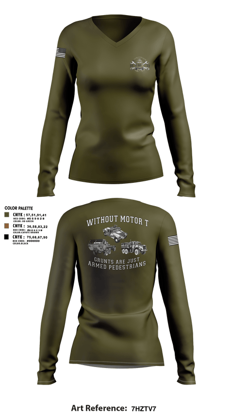Women's Long Sleeve Vneck Shirt, Storm Breaker’s, Marines, Teamtime, Team time, sublimation, custom sports apparel, team uniforms, spirit wear, spiritwear, sports uniforms, custom shirts, team store, custom team store, fundraiser sports, apparel fundraiser