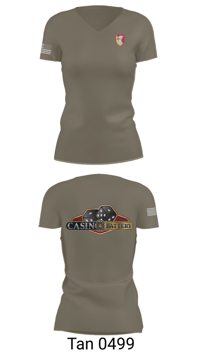 Charlie Battery, 1st Battalion 1st Air Defense Artillery Regiment 30470719 Women's Short Sleeve V-neck Shirt - 68