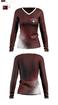 Garrison High School Cheer 26596876 Women's Long Sleeve V-neck Shirt - 1