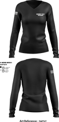 Monument Police Department 10917118 Women's Long Sleeve V-neck Shirt - 1