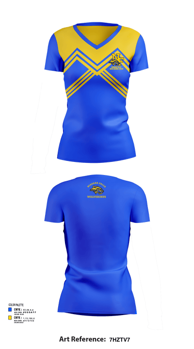 Niagara Falls High School Cheer 93766277 Women's Short Sleeve V-neck Shirt - 133