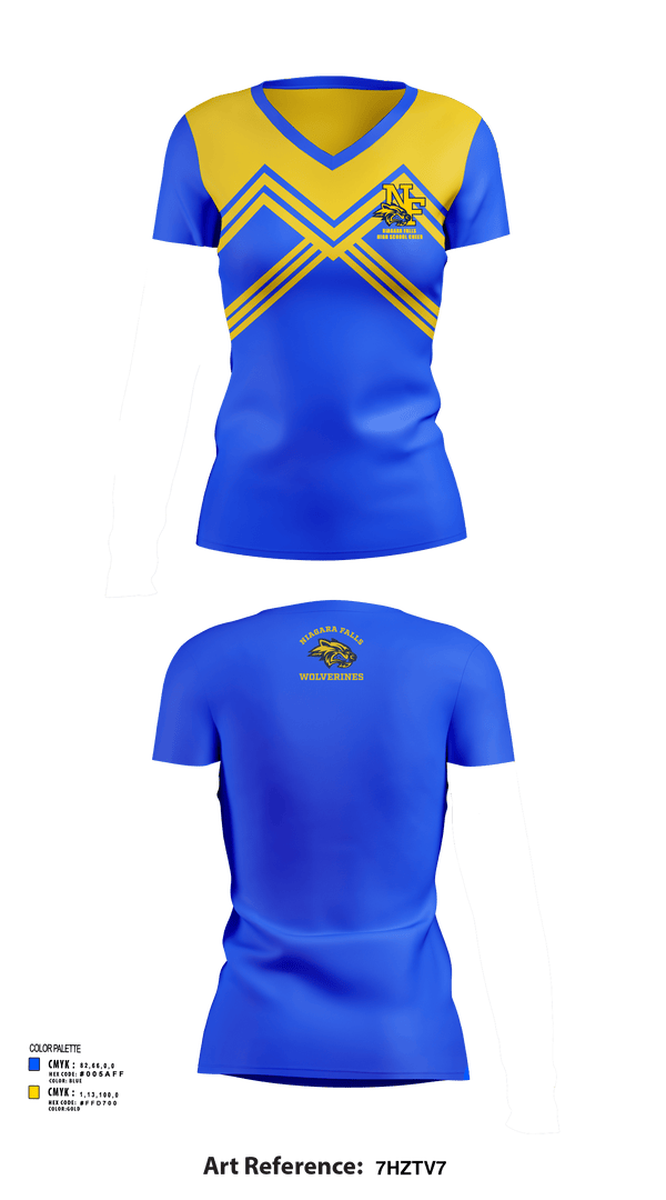 Womens Short Sleeve Vneck Shirt, Niagara Falls High School Cheer, Cheer, Teamtime, Team time, sublimation, custom sports apparel, team uniforms, spirit wear, spiritwear, sports uniforms, custom shirts, team store, custom team store, fundraiser sports, apparel fundraiser