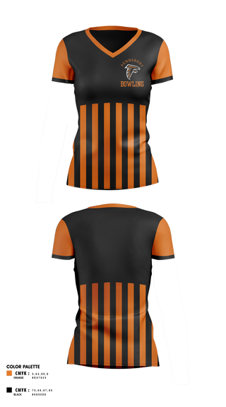 Womens Short Sleeve Vneck Shirt, Pennsbury High School West Campus Bowling, Bowling, Teamtime, Team time, sublimation, custom sports apparel, team uniforms, spirit wear, spiritwear, sports uniforms, custom shirts, team store, custom team store, fundraiser sports, apparel fundraiser