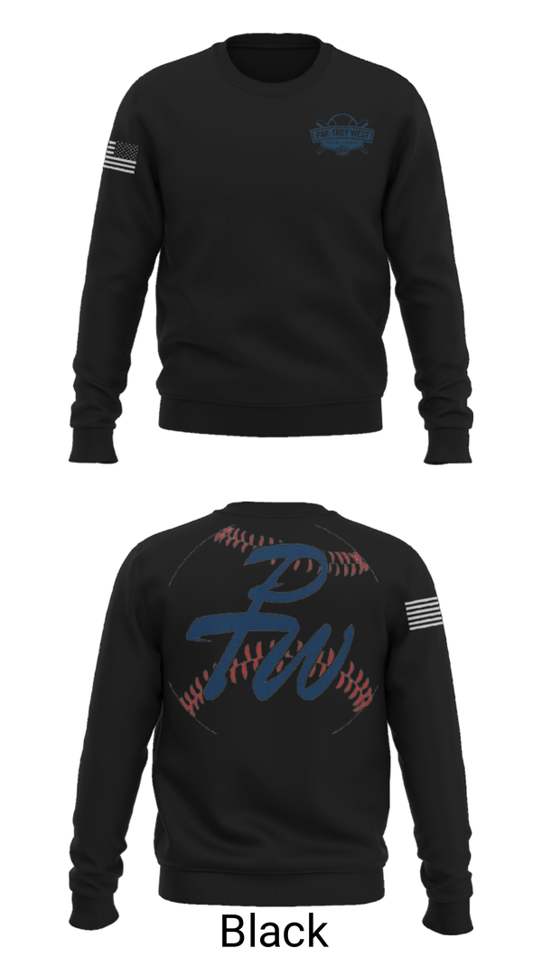 Crew Neck Sweatshirt, Par-Troy West Little League Baseball, Baseball, Teamtime, Team time, sublimation, custom sports apparel, team uniforms, spirit wear, spiritwear, sports uniforms, custom shirts, team store, custom team store, fundraiser sports, apparel fundraiser