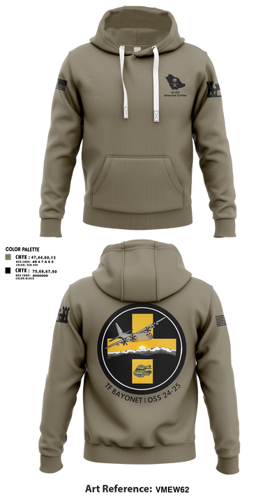 B Co 766 EN BeB 1st Platoon Armored Turtles Hoodie - 4