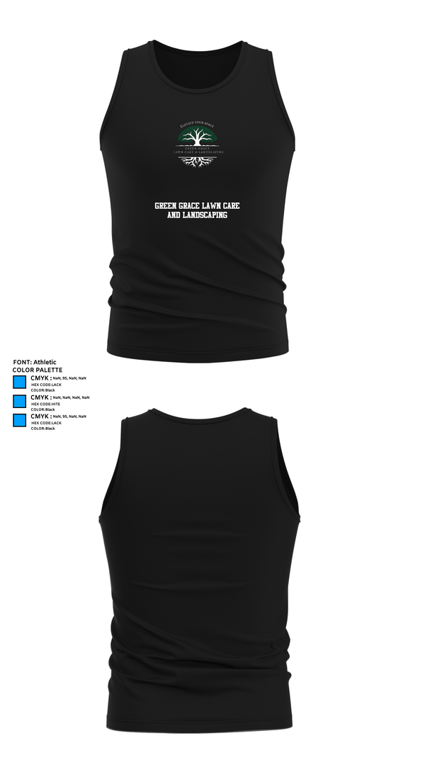 Tank Top, Green Grace Lawn Care and Landscaping, , Teamtime, Team time, sublimation, custom sports apparel, team uniforms, spirit wear, spiritwear, sports uniforms, custom shirts, team store, custom team store, fundraiser sports, apparel fundraiser