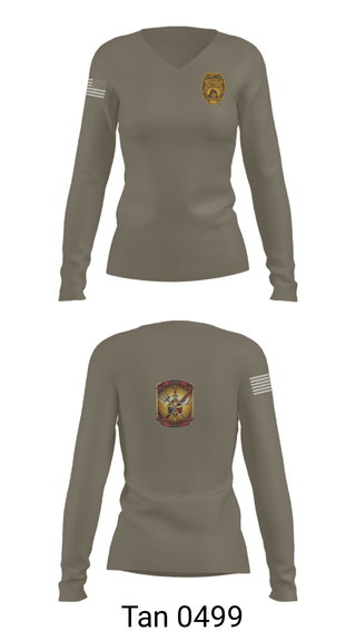 Women's Long Sleeve Vneck Shirt, 4th Law Enforcement Battalion Bravo Company, Marines, Teamtime, Team time, sublimation, custom sports apparel, team uniforms, spirit wear, spiritwear, sports uniforms, custom shirts, team store, custom team store, fundraiser sports, apparel fundraiser