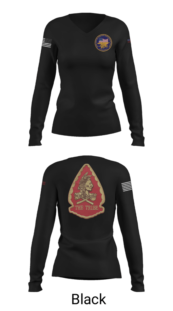 Women's Long Sleeve Vneck Shirt, Naval Special Warfare Development Group, Navy, Teamtime, Team time, sublimation, custom sports apparel, team uniforms, spirit wear, spiritwear, sports uniforms, custom shirts, team store, custom team store, fundraiser sports, apparel fundraiser