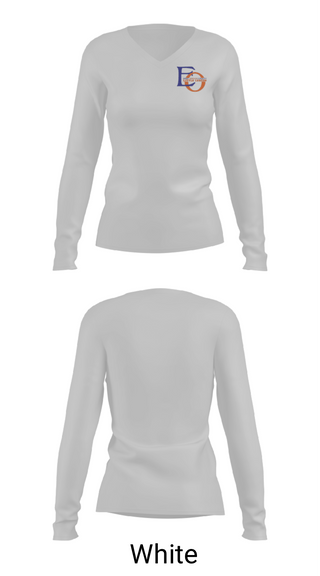 Women's Long Sleeve Vneck Shirt, East Orange County Little League, Baseball, Teamtime, Team time, sublimation, custom sports apparel, team uniforms, spirit wear, spiritwear, sports uniforms, custom shirts, team store, custom team store, fundraiser sports, apparel fundraiser