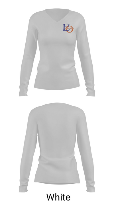 East Orange County Little League 1081910 Women's Long Sleeve V-neck Shirt - 6