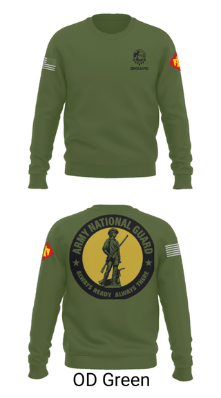 Crew Neck Sweatshirt, Recruiting & Retention Battalion, National Guard, Teamtime, Team time, sublimation, custom sports apparel, team uniforms, spirit wear, spiritwear, sports uniforms, custom shirts, team store, custom team store, fundraiser sports, apparel fundraiser