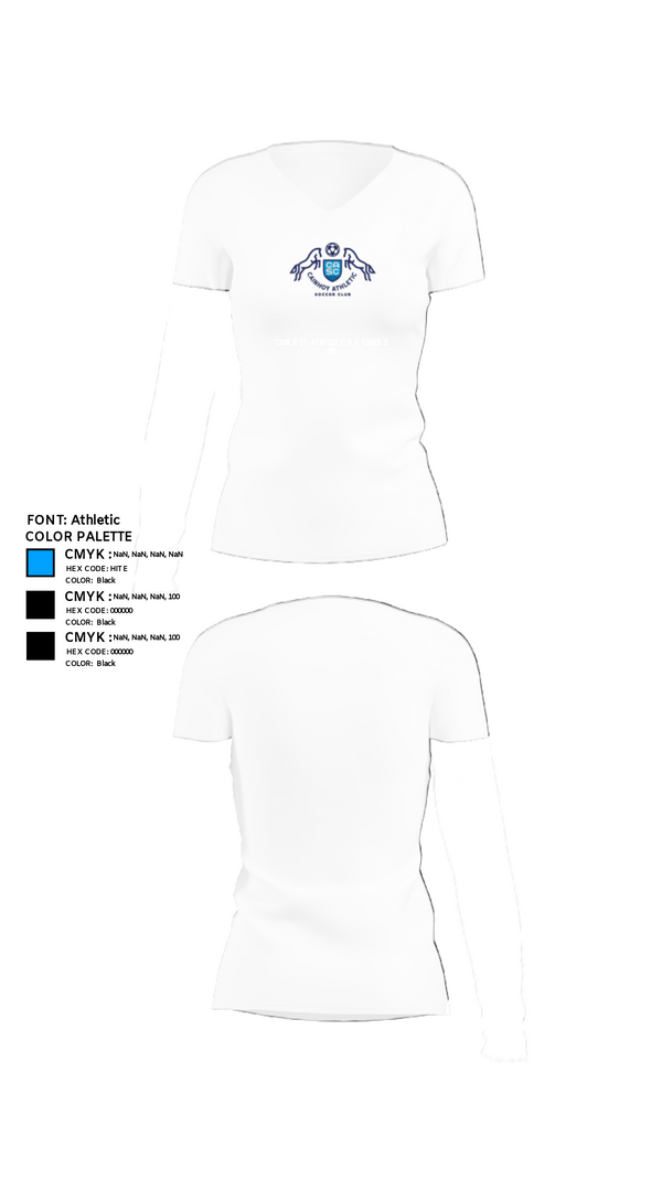 Womens Short Sleeve Vneck Shirt, Cainhoy Athletic Breakers 09, Women's Soccer, Teamtime, Team time, sublimation, custom sports apparel, team uniforms, spirit wear, spiritwear, sports uniforms, custom shirts, team store, custom team store, fundraiser sports, apparel fundraiser