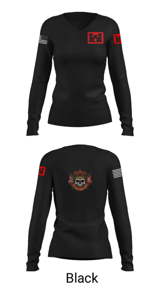 Women's Long Sleeve Vneck Shirt, Overlords, Army, Teamtime, Team time, sublimation, custom sports apparel, team uniforms, spirit wear, spiritwear, sports uniforms, custom shirts, team store, custom team store, fundraiser sports, apparel fundraiser