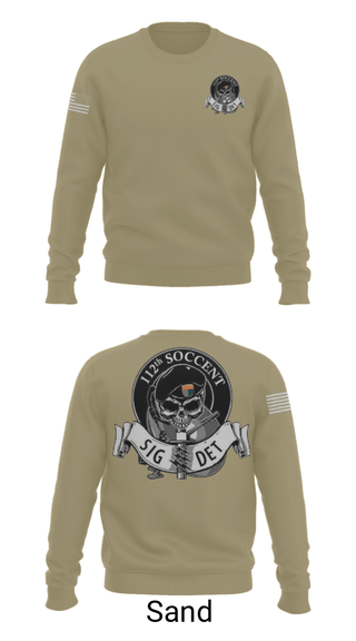 Crew Neck Sweatshirt, 112 SOCCENT SIGDET, Army, Teamtime, Team time, sublimation, custom sports apparel, team uniforms, spirit wear, spiritwear, sports uniforms, custom shirts, team store, custom team store, fundraiser sports, apparel fundraiser