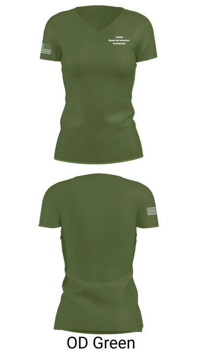 716th Quartermaster Company 35466897 Women's Short Sleeve V-neck Shirt - 48