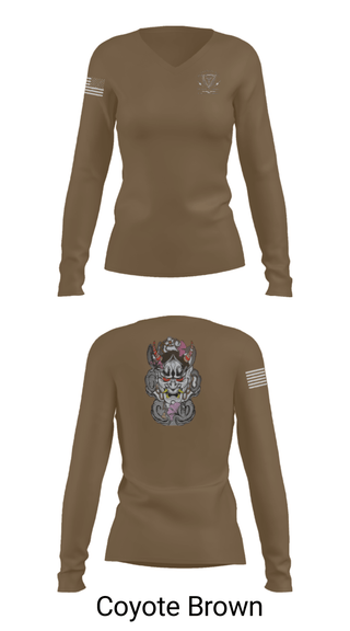 Womens Long Sleeve Vneck Shirt, 12th Dental Co, Navy, Teamtime, Team time, sublimation, custom sports apparel, team uniforms, spirit wear, spiritwear, sports uniforms, custom shirts, team store, custom team store, fundraiser sports, apparel fundraiser