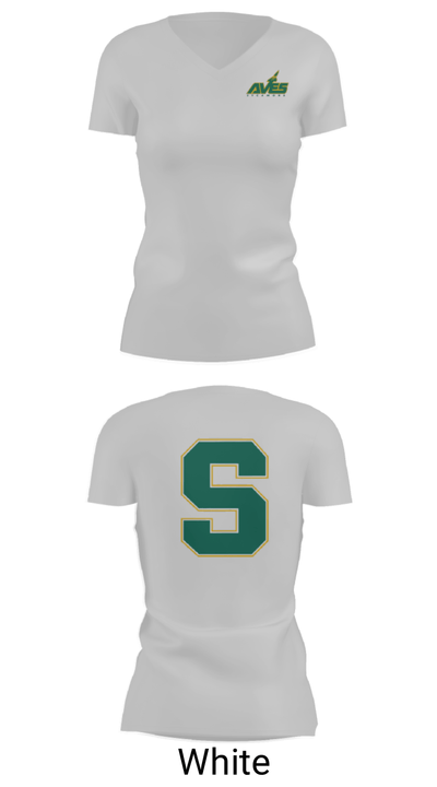 Sycamore Junior High School Lacrosse 19327462 Women's Short Sleeve V-neck Shirt - 7