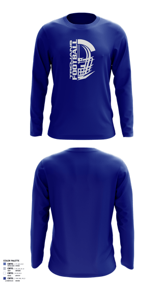 Long Sleeve Performance Shirt, Orland Jr Trojans Football, Football, Teamtime, Team time, sublimation, custom sports apparel, team uniforms, spirit wear, spiritwear, sports uniforms, custom shirts, team store, custom team store, fundraiser sports, apparel fundraiser
