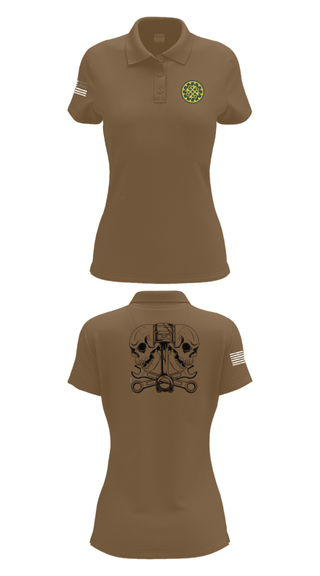 Womens Short Sleeve Performance Polo, 46th MP Co, Army, Teamtime, Team time, sublimation, custom sports apparel, team uniforms, spirit wear, spiritwear, sports uniforms, custom shirts, team store, custom team store, fundraiser sports, apparel fundraiser