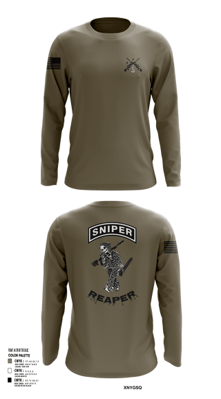 Long Sleeve Performance Shirt, Reaper SectionReaper Section (color), Army, Teamtime, Team time, sublimation, custom sports apparel, team uniforms, spirit wear, spiritwear, sports uniforms, custom shirts, team store, custom team store, fundraiser sports, apparel fundraiser