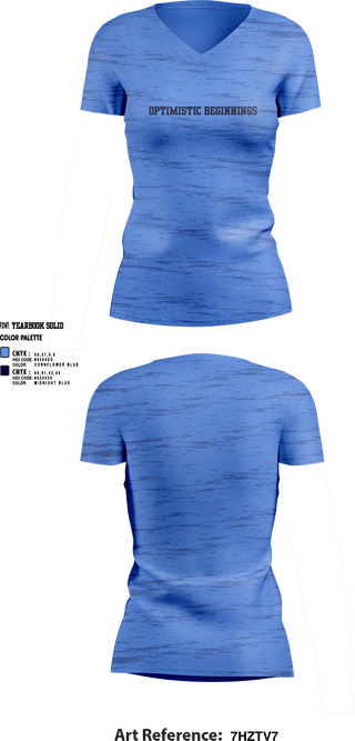 Womens Short Sleeve Vneck Shirt, Optimistic beginnings, , Teamtime, Team time, sublimation, custom sports apparel, team uniforms, spirit wear, spiritwear, sports uniforms, custom shirts, team store, custom team store, fundraiser sports, apparel fundraiser