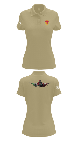 Women's Short Sleeve Performance Polo, 25th ID, Army, Teamtime, Team time, sublimation, custom sports apparel, team uniforms, spirit wear, spiritwear, sports uniforms, custom shirts, team store, custom team store, fundraiser sports, apparel fundraiser