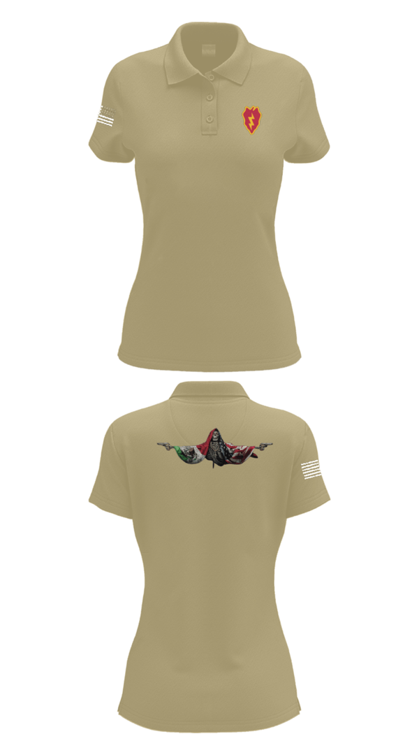 Women's Short Sleeve Performance Polo, 25th ID, Army, Teamtime, Team time, sublimation, custom sports apparel, team uniforms, spirit wear, spiritwear, sports uniforms, custom shirts, team store, custom team store, fundraiser sports, apparel fundraiser